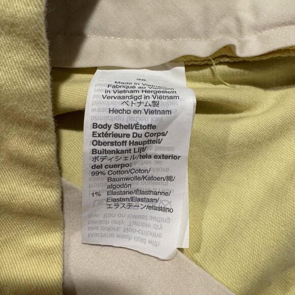 J Crew Mens Shorts Flex Chino Flat Front Preppy Old Money Minimalist Yellow 36 - Picture 3 of 6